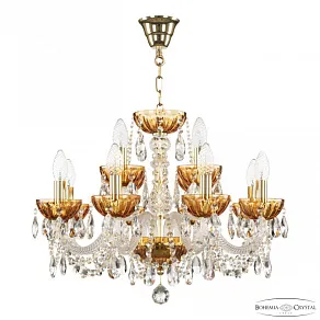 Подвесная люстра Bohemia Ivele Crystal 5402 5402/8+4/195 G Amber/M-1H