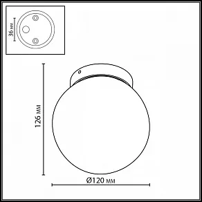 Накладной светильник Odeon Light NATURE 7124/1C