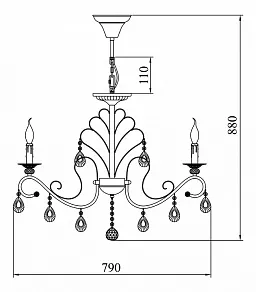 Подвесная люстра Maytoni Aria ARM430-08-WG