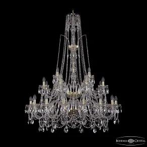 Подвесная люстра Bohemia Ivele Crystal 1411 1411/16+8+4/400/XL-150/2d G