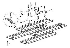 Потолочная люстра Globo Rarenium 48696-4D