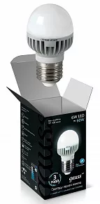 Лампа светодиодная Gauss Globe E27 6Вт 4100K EB105102206