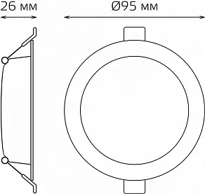 Набор встраиваемых светильников Gauss Elementary Downlight 9100420205