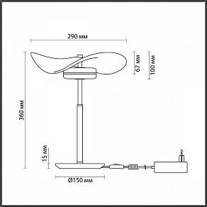 Настольная лампа декоративная Odeon Light Fluent 4859/10TL