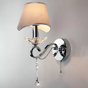 Бра Eurosvet Kelly 10085/1 хром/прозрачный хрусталь Strotskis