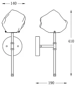 Бра Zumaline Rock W0488-01D-SEAC