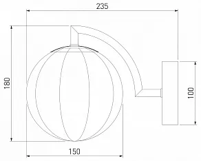 Бра Eurosvet Eden 30178/1 черный жемчуг