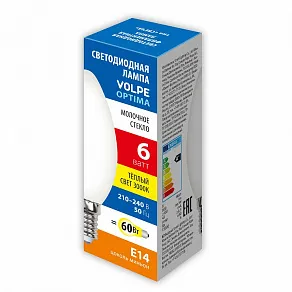Лампа светодиодная Volpe  E14 6Вт 3000K UL-00008326