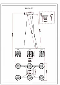 Подвесная люстра Moderli Prismique V11709-6P