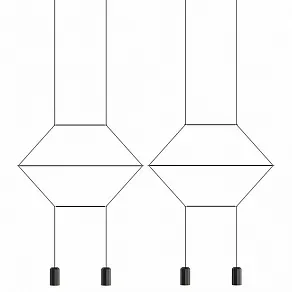 Подвесной светильник Imperiumloft Via Wireflow polyhedral Via01
