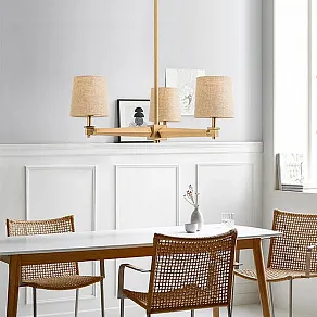 Люстра на штанге Imperiumloft Jorgenson White/Light wood STAVRA01