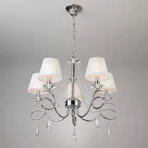 Подвесная люстра Eurosvet 10082 10082/5 хром/прозрачный хрусталь Strotskis