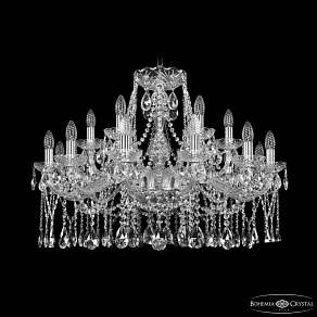 Подвесная люстра Bohemia Ivele Crystal 1413 1413/12+6/300 Ni