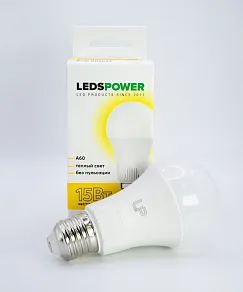 Лампа светодиодная LEDS POWER A60 E27 15Вт 3000K 006642