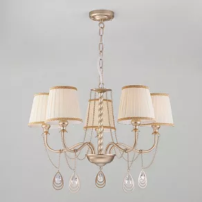 Подвесная люстра Eurosvet Enzo 60068/5 перламутровое золото