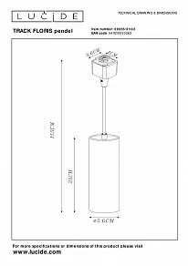 Подвесной светильник Lucide Track Floris Pendel 09955/01/02