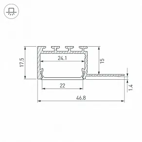Профиль встраиваемый Arlight PLS 058464