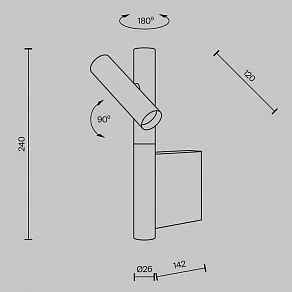 Бра Maytoni Utility MOD433WL-L3N3K