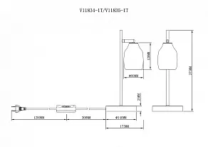 Настольная лампа офисная Moderli Adalina V11835-1T