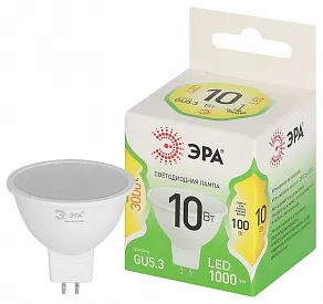 Лампа светодиодная Эра Green Line GU5.3 10Вт 3000K LED MR16-10W-830-GU5.3 GL