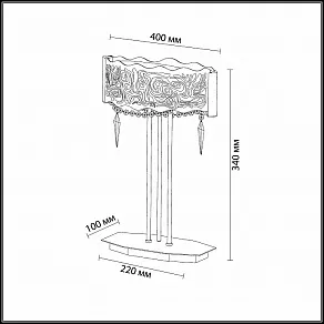 Настольная лампа декоративная Odeon Light Sinti 2243/2T