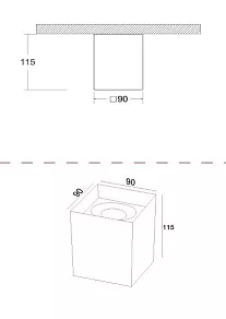Накладной светильник Maytoni Slim C015CL-01B