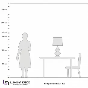 Настольная лампа декоративная LUMINA DECO Briston LDT 303 PR+WT