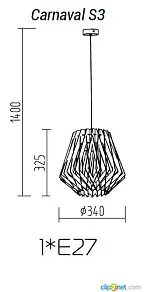 Подвесной светильник TopDecor Carnaval Carnaval S3