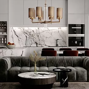 Подвесная люстра Eurosvet Soffio 60134/6 никель