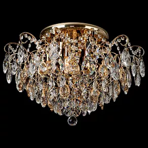 Потолочная люстра Eurosvet Crystal 10081/6 золото/прозрачный хрусталь Strotskis