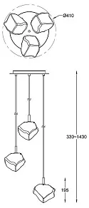 Подвесной светильник Zumaline Rock P0488-03D-B5HF