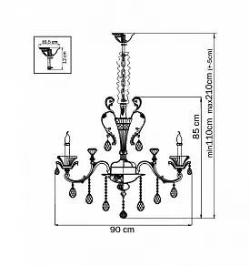 Подвесная люстра Osgona Ampollo 786102