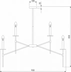 Люстра на штанге Eurosvet Anders 60142/9 латунь