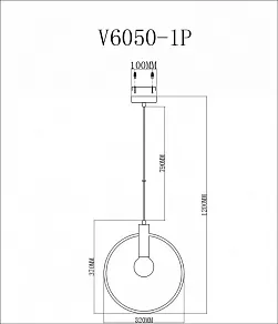 Подвесной светильник Moderli Sachara V6050-1P