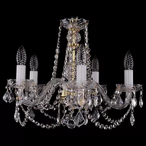 Подвесная люстра Bohemia Ivele Crystal 1402 1402/5/160/G/Leafs