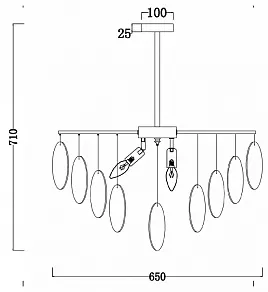 Люстра на штанге Freya Porto FR5104PL-06N