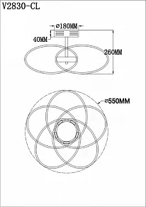 Потолочная люстра Moderli Arrow V2830-CL