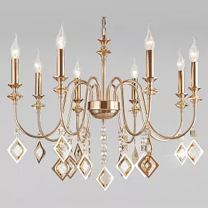 Подвесная люстра Eurosvet Telao 10120/8 золото/тонированный хрусталь Strotskis Smart (10110/8)