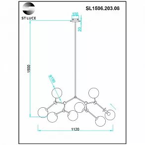 Люстра на штанге ST-Luce Chieti SL1506.203.08