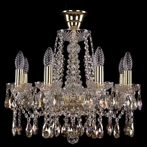 Подвесная люстра Bohemia Ivele Crystal 1413 1413/8/165/G/K701