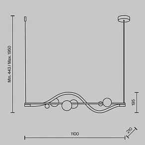 Подвесной светильник Maytoni Oasis MOD289PL-L13BS3K
