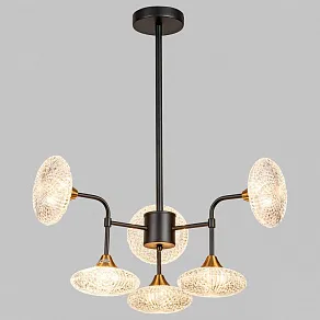 Люстра на штанге Imex MD.1232 MD.1232-6-P-BK+AGD