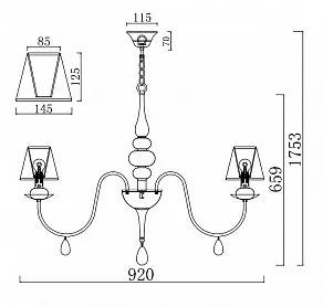 Подвесная люстра Freya Eliza FR5756-PL-08-W