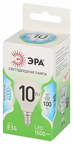 Лампа светодиодная Эра Green Line E14 10Вт 4000K LED P45-10W-840-E14 GL