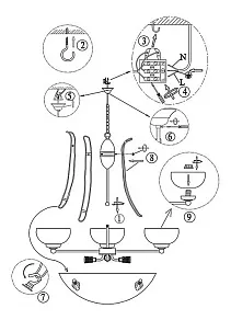 Подвесная люстра Globo Scale 6897-6