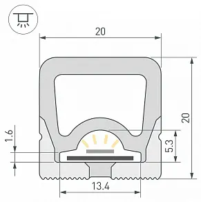 Профиль накладной гибкий Arlight WPH-FLEX 062835