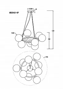 Подвесная люстра MyFar Pendant MR2942-9P