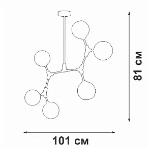 Люстра на штанге Vitaluce V3790 V3790-0/6PL