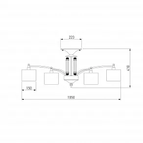 Люстра на штанге Eurosvet Adagio 60080/12 сатин-никель