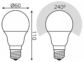 Лампа светодиодная Gauss Лон E27 11Вт 4100K 102502311-D